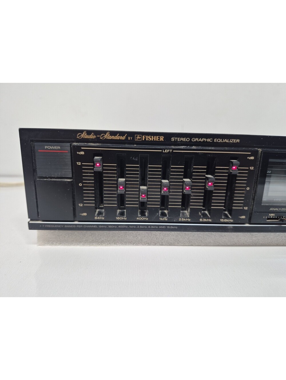 Vintage Fisher Studio Standard EQ-889 Stereo Graphic Equalizer Analyzer 1980s - Picture 4 of 9